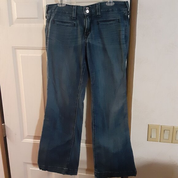 Ariat Ella Bluebell Mid Rise Wide Leg Women's Trousers 10018360 Size 33R - Picture 4 of 9